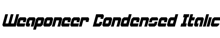 Weaponeer Condensed Italic font preview
