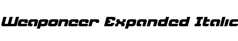 Weaponeer Expanded Italic font preview