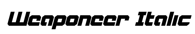 Weaponeer Italic font preview