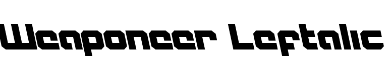 Weaponeer Leftalic font preview