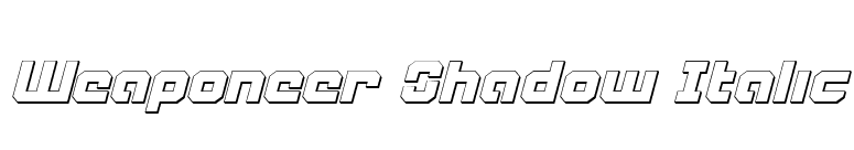 Weaponeer Shadow Italic font preview