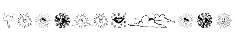 WeatherBats font preview