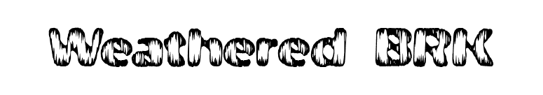 Weathered BRK font preview