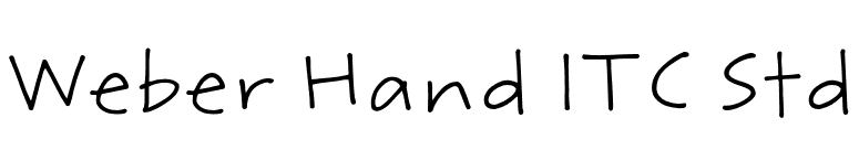 Weber Hand ITC Std font preview