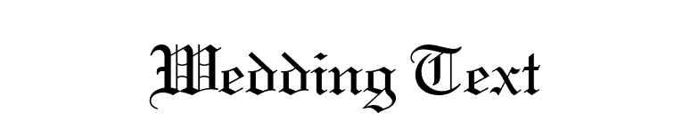 Wedding Text font preview
