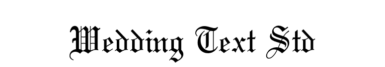 Wedding Text Std font preview
