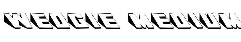 Wedgie Medium font preview