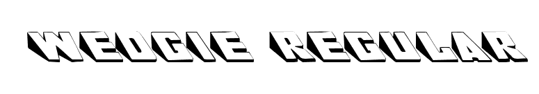 Wedgie Regular font preview
