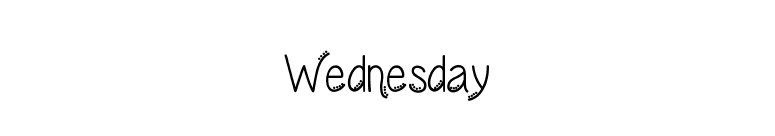 Wednesday font preview