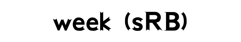 week (sRB) font preview