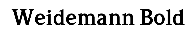 Weidemann Bold font preview