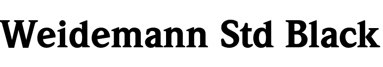 Weidemann Std Black font preview