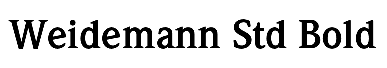 Weidemann Std Bold font preview