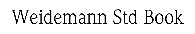 Weidemann Std Book font preview