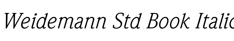 Weidemann Std Book Italic font preview