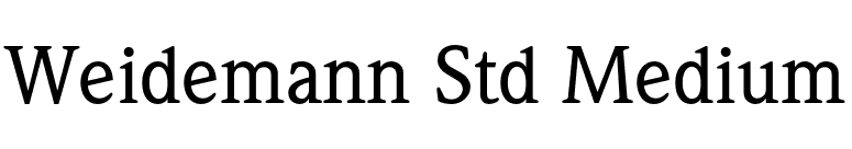 Weidemann Std Medium font preview