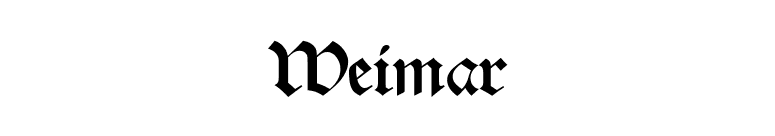 Weimar font preview