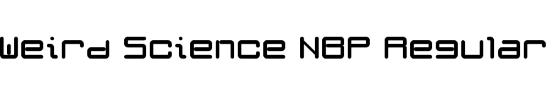 Weird Science NBP Regular font preview