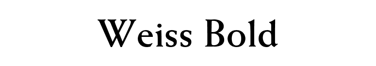 Weiss Bold font preview