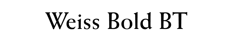 Weiss Bold BT font preview