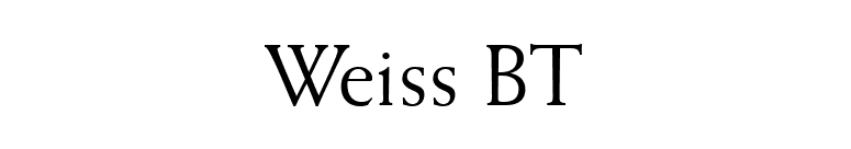 Weiss BT font preview