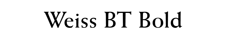 Weiss BT Bold font preview