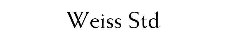 Weiss Std font preview