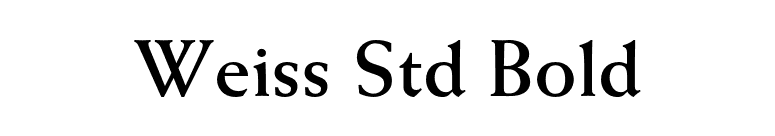 Weiss Std Bold font preview