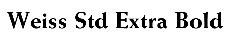 Weiss Std Extra Bold font preview
