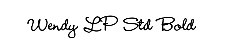 Wendy LP Std Bold font preview