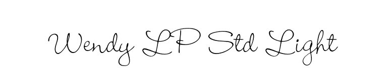 Wendy LP Std Light font preview