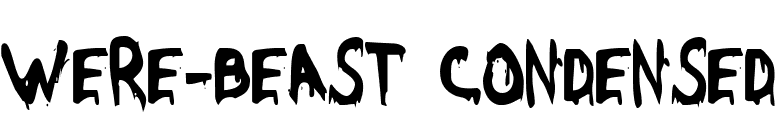 Were-Beast Condensed font preview