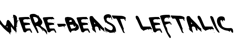 Were-Beast Leftalic font preview