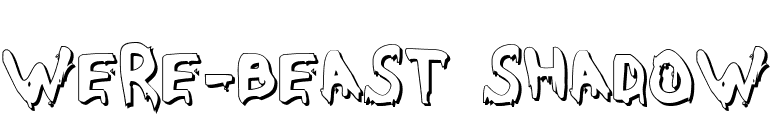 Were-Beast Shadow font preview