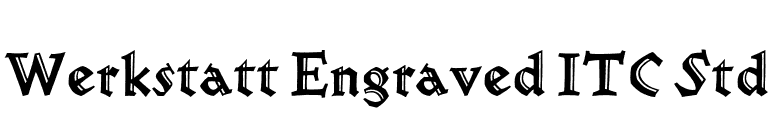 Werkstatt Engraved ITC Std font preview