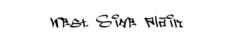 West Side Plain font preview