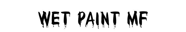 Wet Paint MF font preview