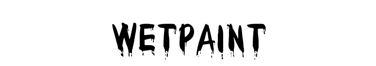 WetPaint font preview