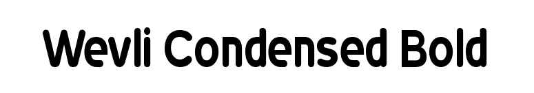 Wevli Condensed Bold font preview