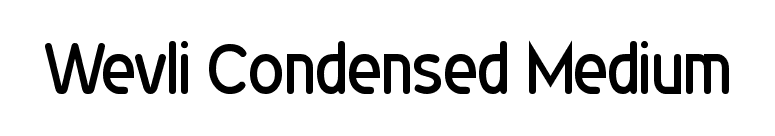 Wevli Condensed Medium font preview