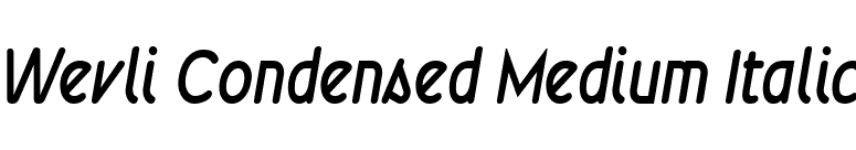 Wevli Condensed Medium Italic font preview