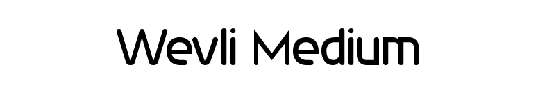 Wevli Medium font preview