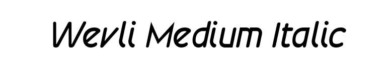 Wevli Medium Italic font preview