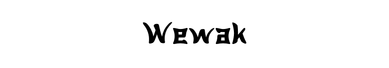 Wewak font preview
