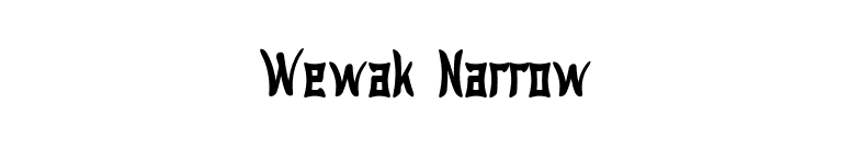 Wewak Narrow font preview