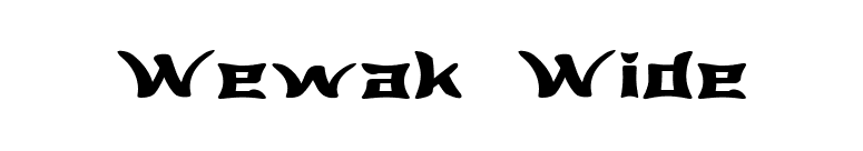 Wewak Wide font preview