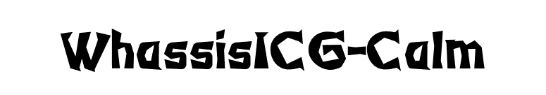 WhassisICG-Calm font preview