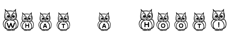 What a Hoot! font preview