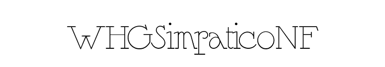 WHGSimpaticoNF font preview