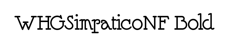 WHGSimpaticoNF Bold font preview